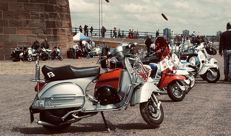 Birkenhead Cloud 9 scooter club at Storm the Fort