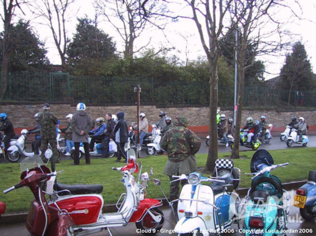 Cloud 9 scooter club at Ginger's Egg Run 2006