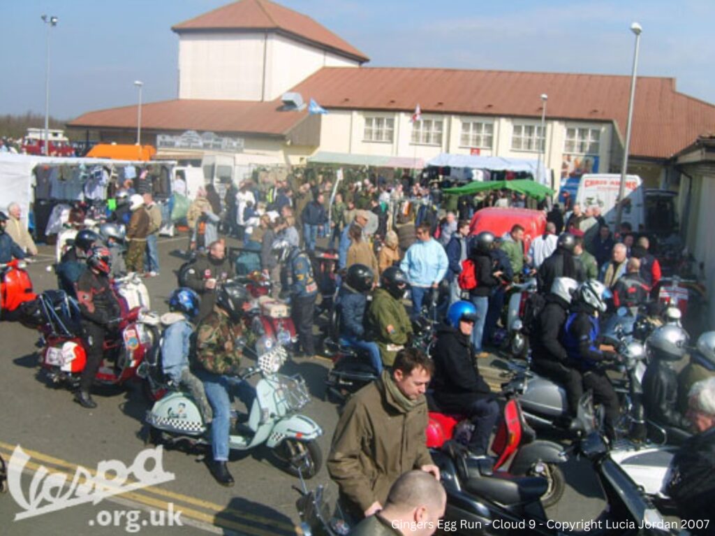 Cloud 9 Birkenhead scooter club at Ginger's Egg Run 2007